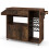 Casart Drop Leaf Kitchen Island Cart Mobile Buffet Serving Cart-Coffee 8