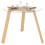 Casart 35.5” Circle Kitchen Table Round Glass Dining Table for 4-Natural 1