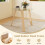Casart 35.5” Circle Kitchen Table Round Glass Dining Table for 4-Natural 8