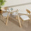 Casart 35.5” Circle Kitchen Table Round Glass Dining Table for 4-Natural 6