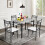 Casart Marble 5-piece Kitchen Dining Set Dining table w/Sponge Cushion-Grey 4