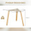 Casart 35.5” Circle Kitchen Table Round Glass Dining Table for 4-Natural 2