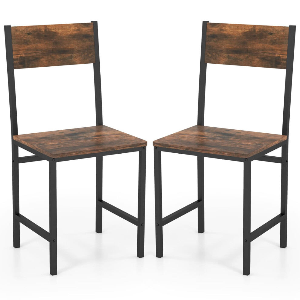 Casart Set Of 2 Dining Chairs Armless Dinner Chairs With Metal Legs