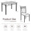 Casart Marble 5-piece Kitchen Dining Set Dining table w/Sponge Cushion-Grey 2