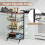 Casart Kitchen Storage Cart on Wheels Fruit and Vegetable Storage Cart-Black 9