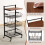 Casart Kitchen Storage Cart on Wheels Fruit and Vegetable Storage Cart-Black 6