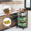 Casart Kitchen Storage Cart on Wheels Fruit and Vegetable Storage Cart-Black 5