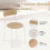Casart 3-Piece Kitchen Dining Room Furniture Dining Table Set for 2-White 7