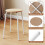 Casart 3-Piece Dining Set Kitchen Table and Chairs for 2 w/ Square Table-White 5