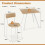 Casart 3-Piece Kitchen Dining Room Furniture Dining Table Set for 2-White 2
