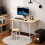 Casart 3-Piece Dining Set Kitchen Table and Chairs for 2 w/ Square Table-White 6
