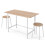 Casart 3-Piece Dining Set Kitchen Table and Chairs for 2 w/ Square Table-White 9