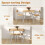 Casart 3-Piece Kitchen Dining Room Furniture Dining Table Set for 2-White 10