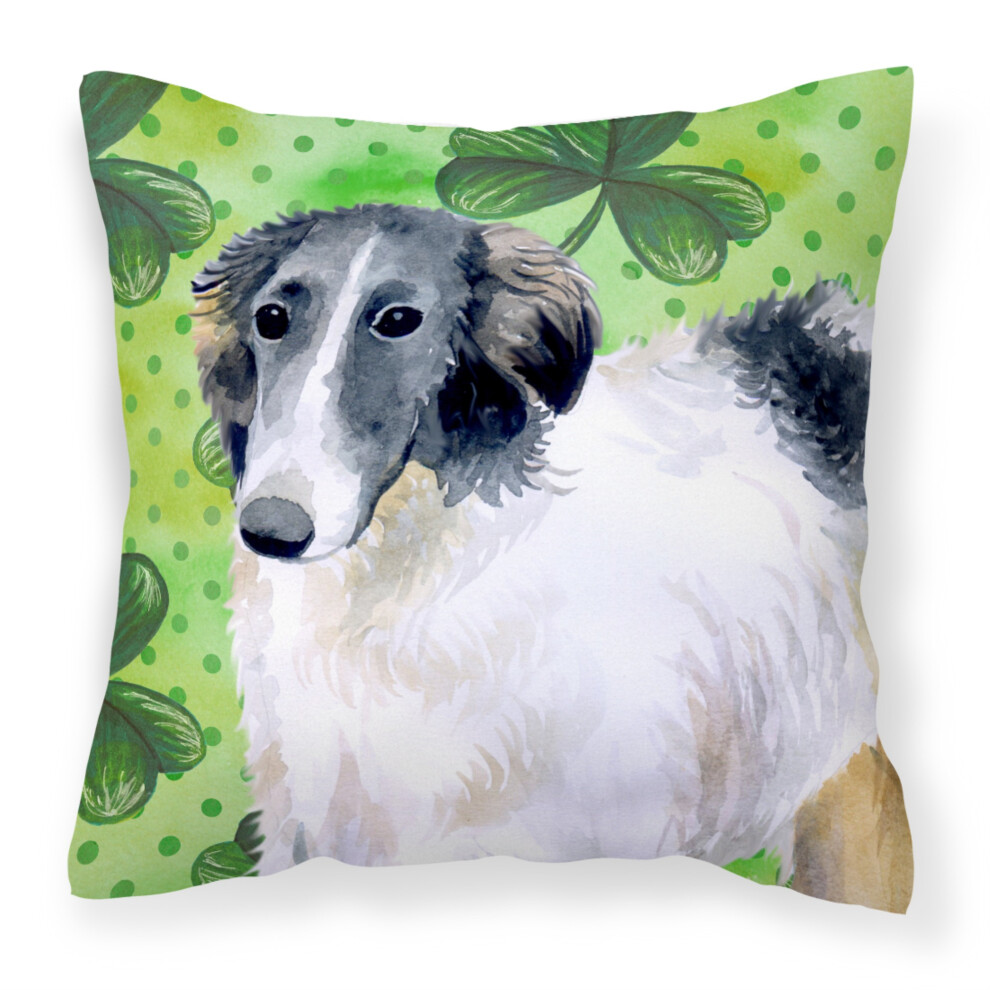 ""Caroline's Treasures BB9846PW1818 Borzoi St Patrick's Outdoor Canvas Kussen Multicolor""-image
