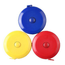 SumVibe Banda de masurare retractabila moale de 60 inci, 150 cm, cusut, artizanat, pnza, banda de masurare de buzunar, pachet de 3 ro?u, albastr