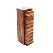 BSIRI Wood Tumbling Tower Game - Ideal for Party Games  Kids Games  Building Games  Camping Games  Outdoor Games for Adults and Family  Classic Stacki