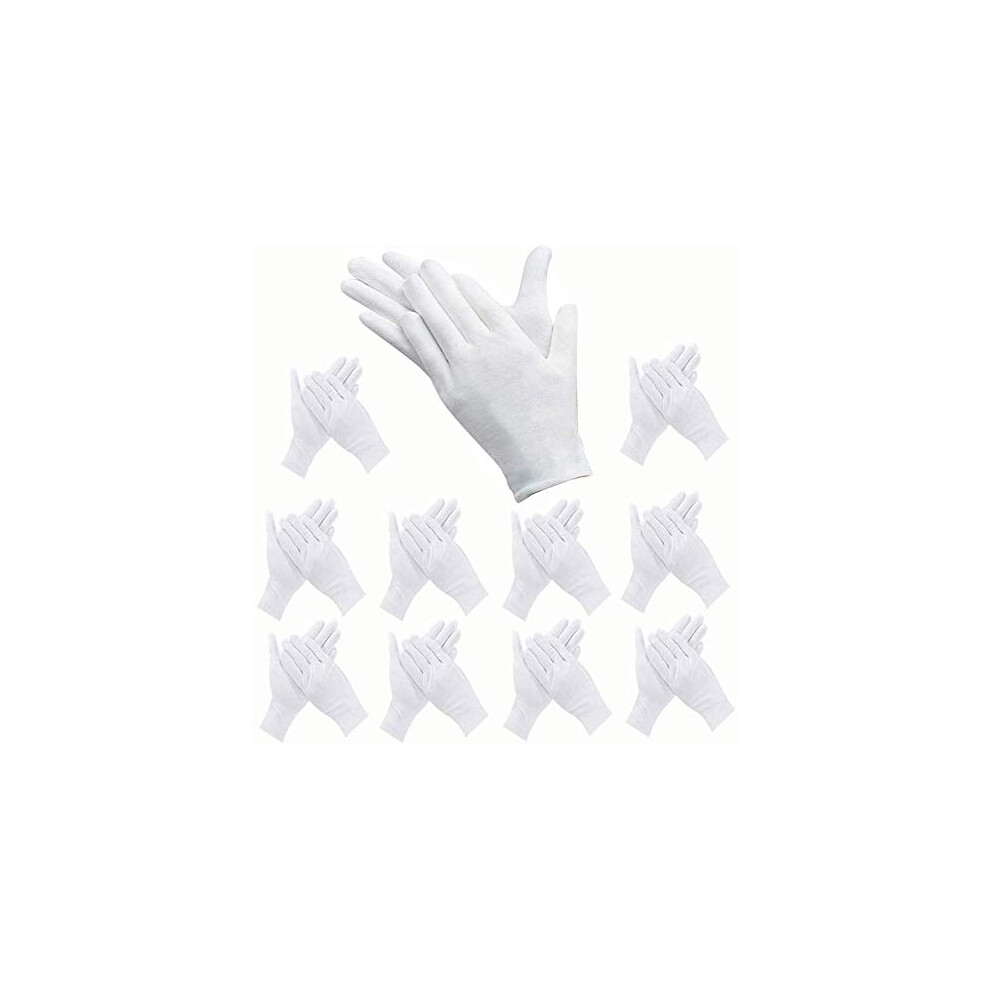 48 Pcs White Gloves  ANDSTON 24 Pairs Soft Cotton Gloves  Coin Jewelry Silver Inspection Gloves  Stretchable Lining Glove  Medium Size-image-OPC-PFKYCFW-NEW