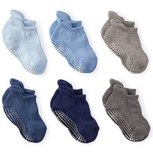 LA AcTIVE Rutschfeste Kn  chelsocken f  r Jungen und M  dchen mit Rutschfestigkeit f  r Babys, Kleinkinder und Kinder, zur  ck zur Schule