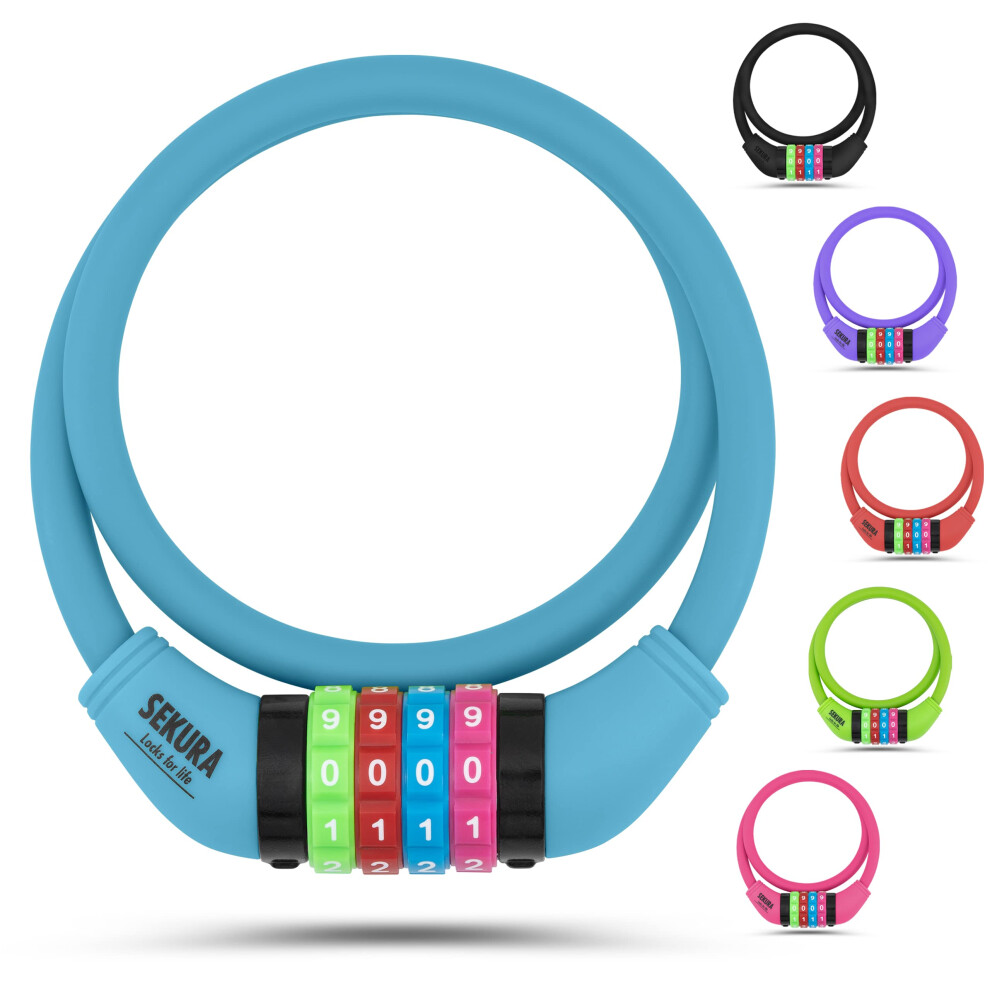 Bchel 60502208 Sekura Slot Individueel 4-Cijferig 10.000 Cijfercombinaties Mogelijk Blauw 65 Cm-image