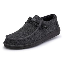 Hey Dude Herren Wally Sox Micro Total Black Gr e 10 Menas Schuhe Herren Schn rhalbschuhe Bequem & Leicht