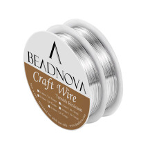 BEADNOVA 26 Gauge Draht fr die Schmuckherstellung, Kupferdraht, anlaufgeschtzt, zum Basteln (versilbert)