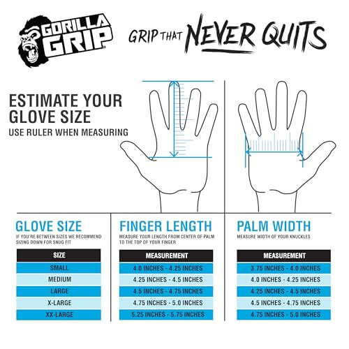 Gorilla Grip antislip werkhandschoenen, 5 stuks, medium 2