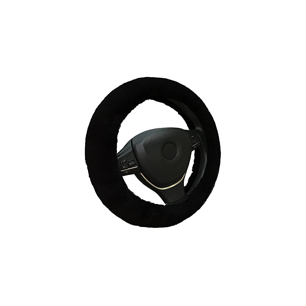 Andalus Brands Australian Sheepskin Steering Wheel Cover Anti-Slip Universal 15 Inch Fuzzy Steering Wheel Cover Offers A Plush Velvet-Like Touch Eco 721456910841