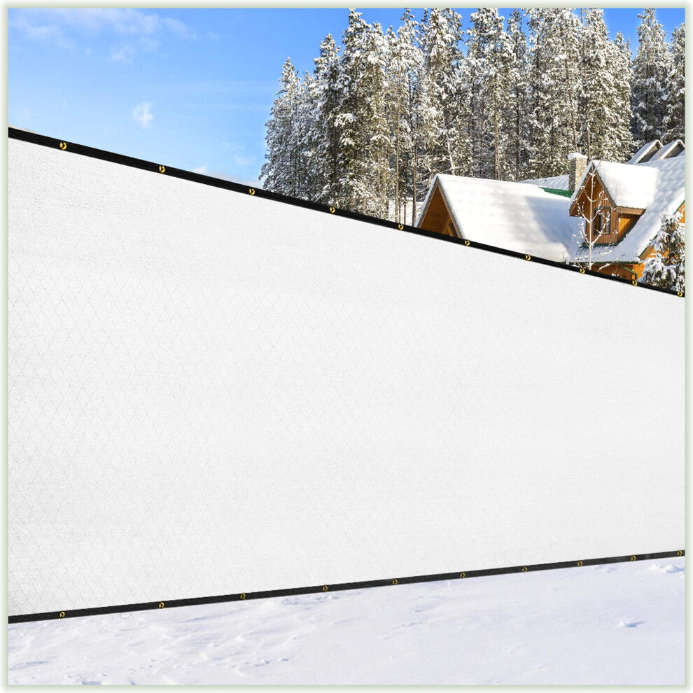 Brise-vue ColourTree blanc sur mesure 1,5 m x 1,8 m - Qualit    commerciale 170 g/m    - Robuste - Garantie 3 ans - Attaches de c   ble incluses