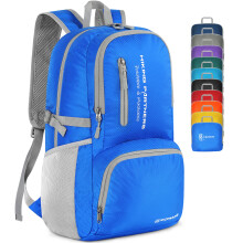 Zaino da trekking pieghevole ZOMAKE, impermeabile, 30 litri, leggero, da viaggio, blu scuro