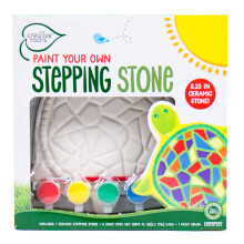 Creative Roots Mosaik-Schildkröte zum Selbermachen, Trittstein-Set, enthält Keramikstein und 6 leuchtende Farben für Kinder ab 8 Jahren
