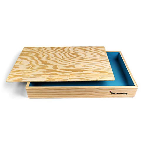 PlayTherapySupply Sabbiera in legno Basic con coperchio 1