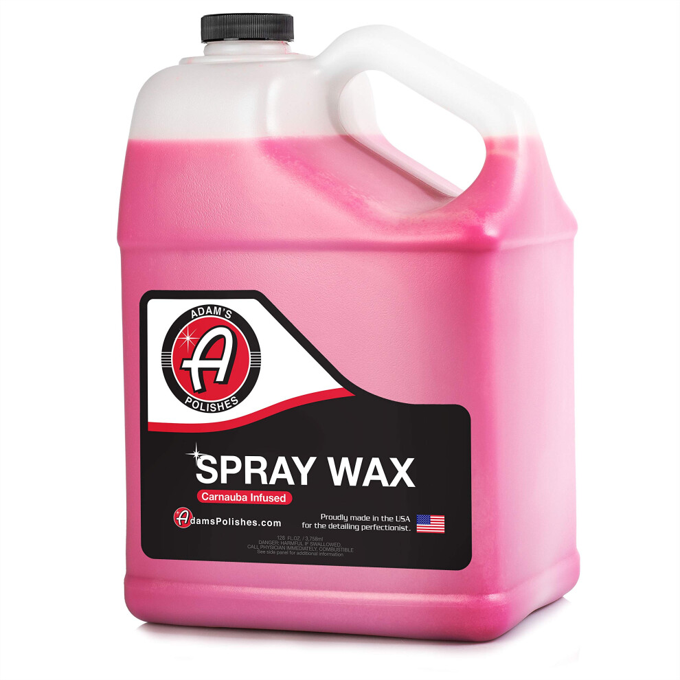 Cire en spray Adam's - Spray de cire premium infus        la carnauba pour voiture, brillance, polissage et protection de la peinture | Nettoyant pou