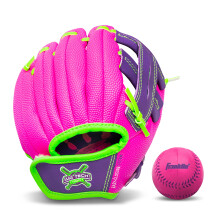 Franklin Sports Baseball Glove - Airtech Boys + Girls Youth Teabball Glove - Kid + Toddler Teabball + Baseball Mitt - M   o direita - 8,5 """" Rosa/r