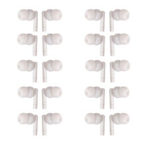 JustJamz Fones de Ouvido a Granel 100 Pacotes - Fones Intra-Auriculares Brancos - Para Sala de Aula