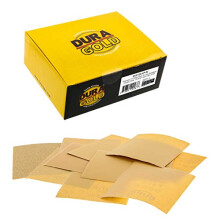 Dura-Gold Premium 80 120 150 220 240 320 400 600 800 1000 Ziarnistosc arkusza 1/4 Zloty papier scierny z podkladka z haczykiem i petelka 5,5"" x 4