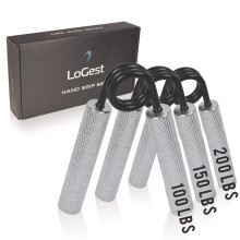 Logest Metal Hand Grip Set 100LB-200LB 3 Pack Liukumaton Heavy Duty Grip vahvistin lahjapakkauksella Suuri ranteen ja kyynrvarren ksiharjoituskone