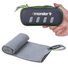 4Monster Microfiber Handduk Resehandduk Camping Handduk Snabbtorkande Mjuk Lttvikt Lmplig fr Gym Beach Simning Backpacking och mer (Gr liten