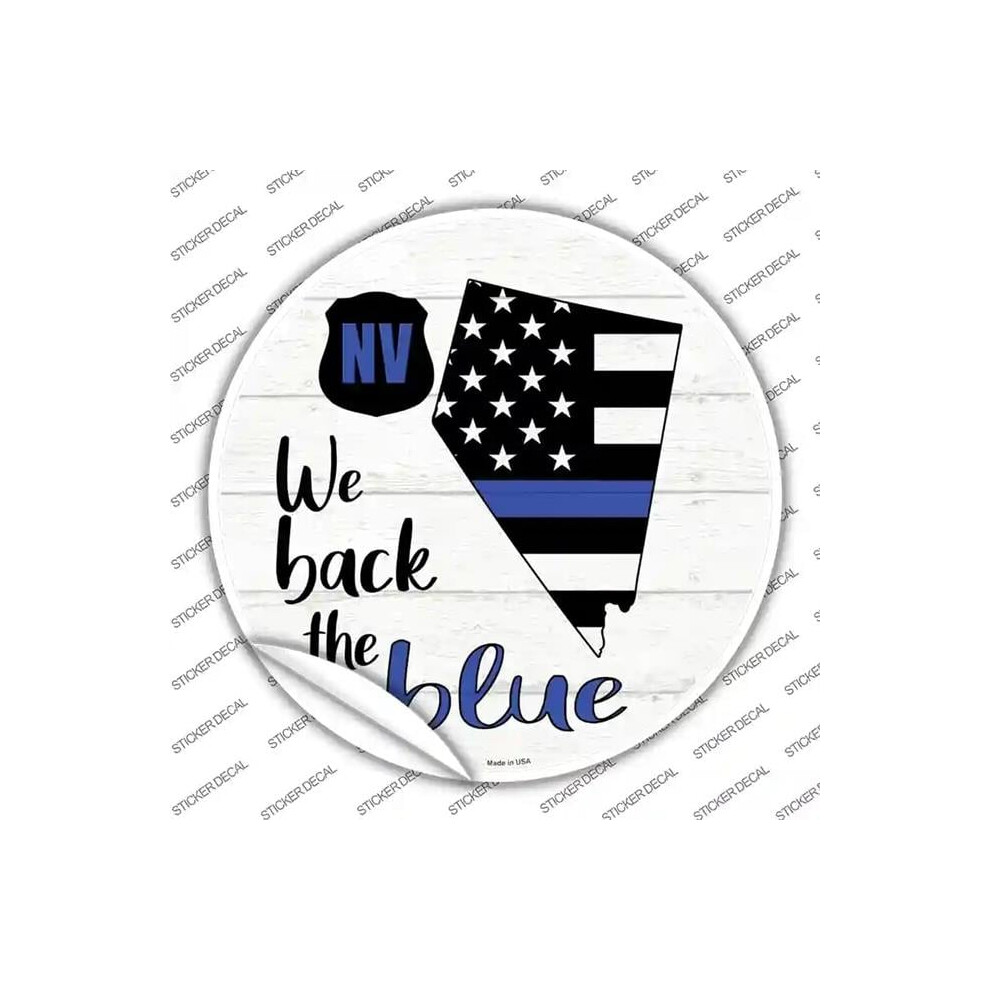 Smart Blonde C-1257S-L Nevada Back The Novelty Circle Sticker Decal - Large Blue 727897997137