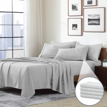 Swift Home Queen Ultra-Soft Brushed Microfiber 6-Piece Bed Sheet Sets Extremely Durable - Easy Fit - Wrinkle Resistant - Includes 2 Bonus Pillowcases