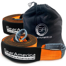 GearAmerica Cinghie di traino per recupero 4 x 30 (confezione da 2) - Resistenza per carichi pesanti di 45.000 libbre (225 tonnellate USA) - Trai