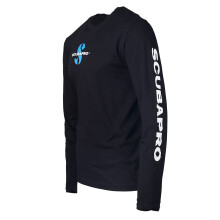 SCUBAPRO Herr Dykare Långärmad T-shirt, Svart, Medium