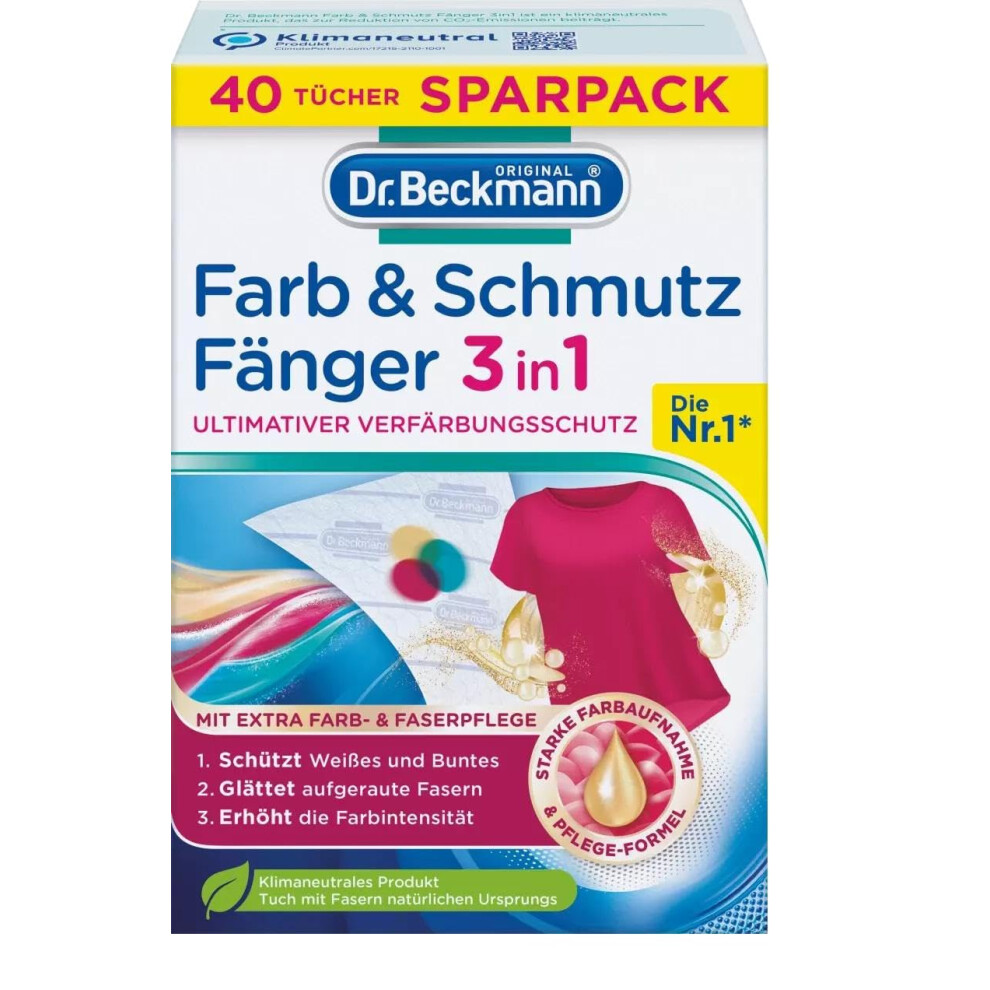Dr. Beckmann Farb & Schmutz Fanger/Color Catcher Sheets Xl Pack : 40 Feuilles-image