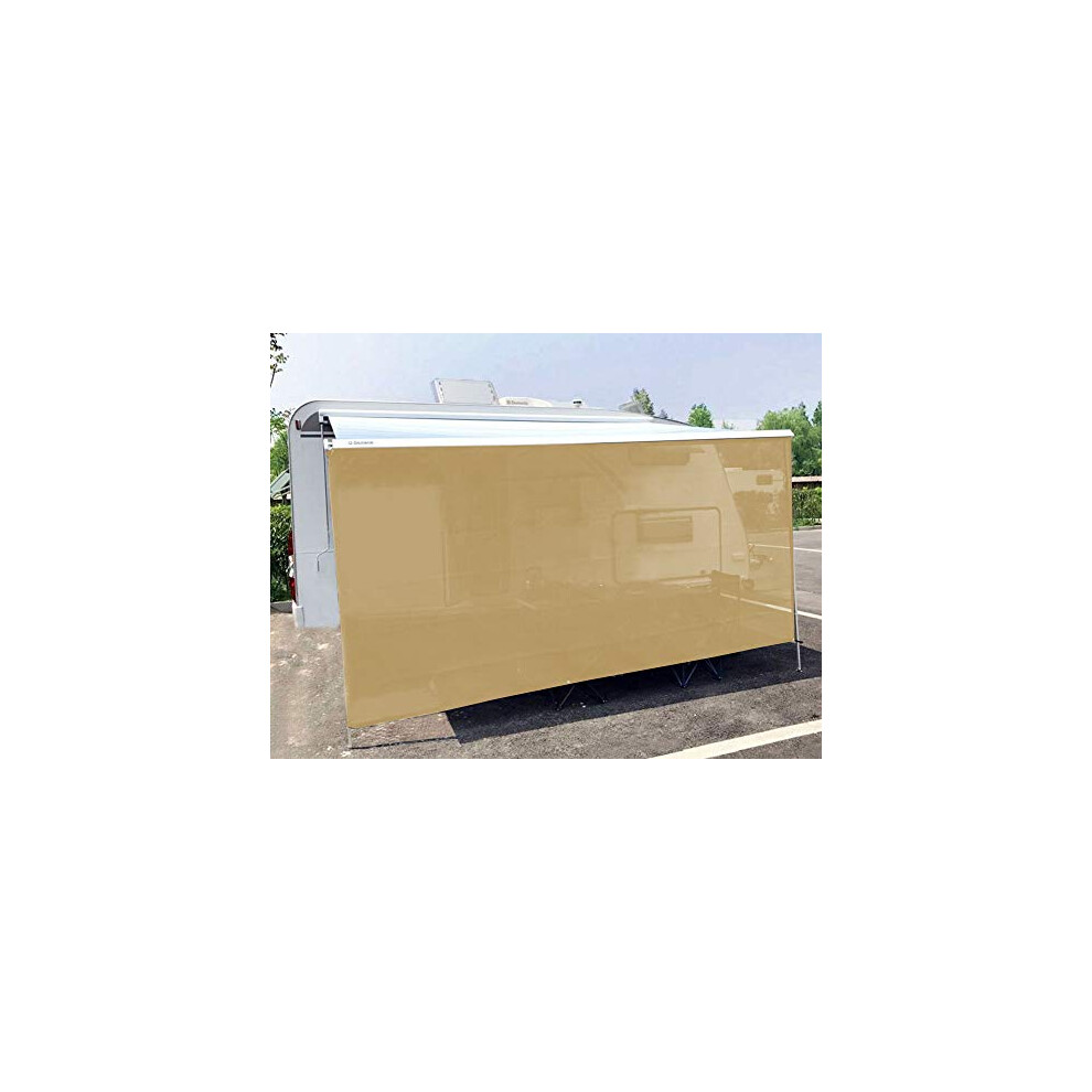 Tentproinc Auvent pour camping-car 7' x 13' 3'' - Beige, pare-soleil en maille, bloqueur UV, kits complets pour camping-car, caravane, abri - Dur