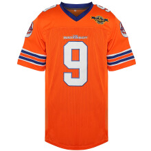 Phoneutrix Bobby Boucher #9 The Waterboy Adam Sandler Movie Mud Dogs Bourbon Bowl Football Jersey Oranje X-Large