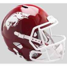 Casco Riddell NCAA Arkansas Razorbacks, r?plica de tama?o completo, estilo Speed, colores del equipo, talla ?nica.