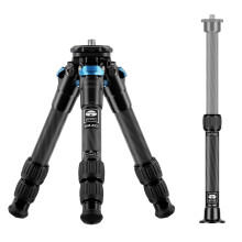 SIRUI Mini Reisstatief van koolstofvezel met tweedelige koolstof-middenkolom Maximale hoogte 26 cm Belastbaar tot 15 kg AM-223+SL-100