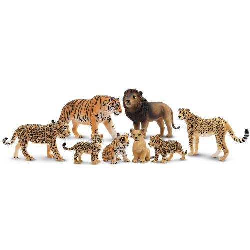 Toymany 8PCS 2-5" Πλαστικά Ζώα της Ζούγκλας με Μωρά 1