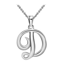 SEA OF ICE D Necklace Initial Alphabet Letter Pendant Necklace Sterling Silver Necklace for Women Elegant Initial Necklaces Personalized Custom Wom