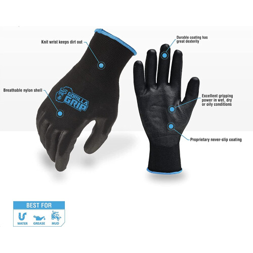 5 Pack Gorilla Grip Handsker - store 2