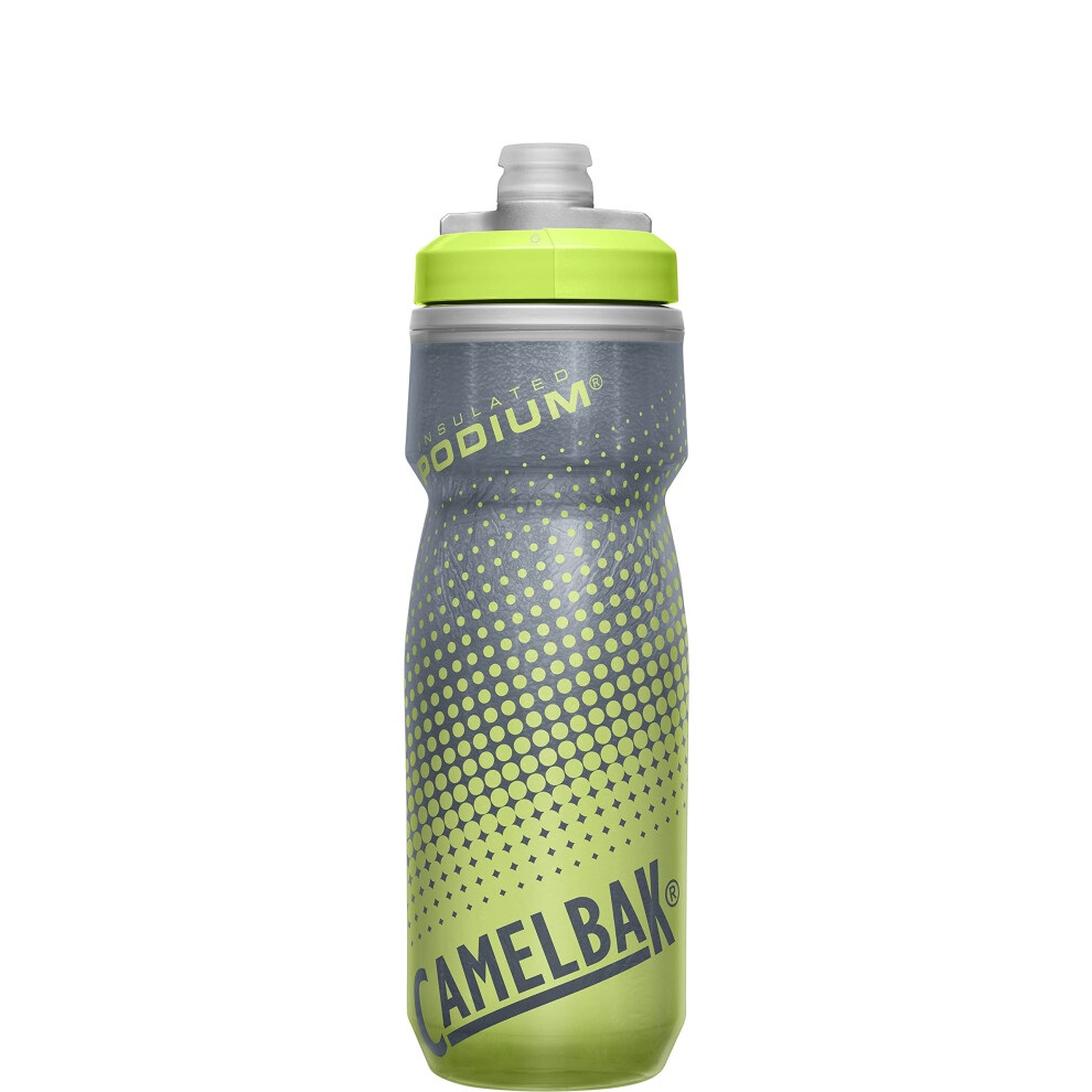 camelBak Podium chill Insulated Bike Water Bottle - Easy Squeeze Bottle - Fits Most Bike cages - 21oz  Yellow Dot